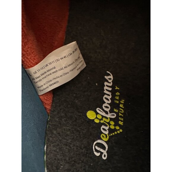 Dearfoams River Slipper  Collapsible Back Quilted Blue Slip-On Rubber Sole 11 - Picture 5 of 7